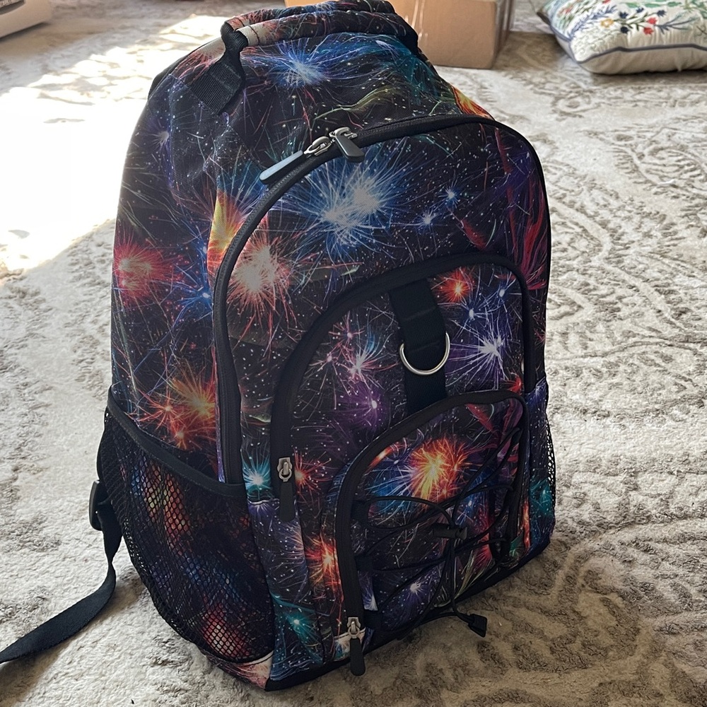 Pottery Barn Teens  Fireworks Print Backpack